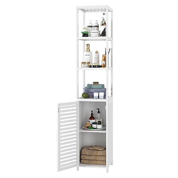 Homfa Hochschrank aus Bambus Badezimmer-Hochschrank Badregal günstig online kaufen