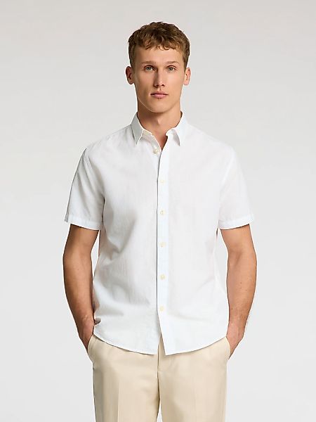 Selected Kurzarmhemd SLHREG-SUN SHIRT SS NOOS mit Leinen günstig online kaufen
