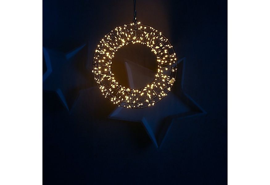MARELIDA Dekokranz LED Lichtkranz Türkranz Weihnachtskranz 30cm 400LED 8 Mo günstig online kaufen