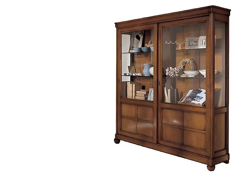 Xlmoebel Vitrine Klassisches Holzregal für das Wohnzimmer mit Vitrine, Schr günstig online kaufen