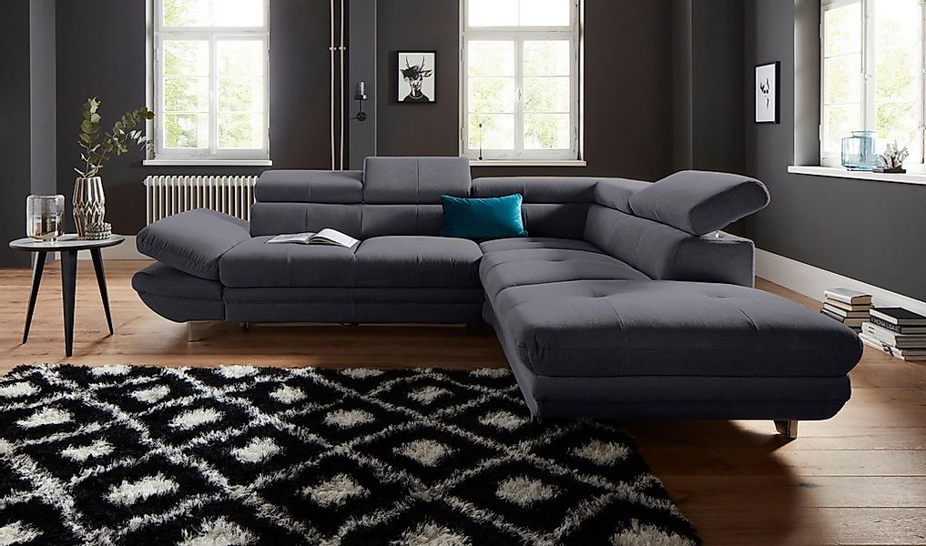 COTTA Ecksofa "Enterprise L-Form", mit Arm- & Kopfteilverstellung, wahlweis günstig online kaufen
