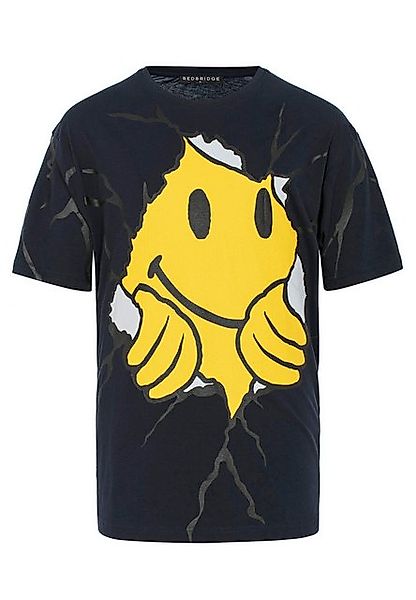 RedBridge T-Shirt mit Smiley-Print Trendiges Oversize Streetwear-Shirt günstig online kaufen