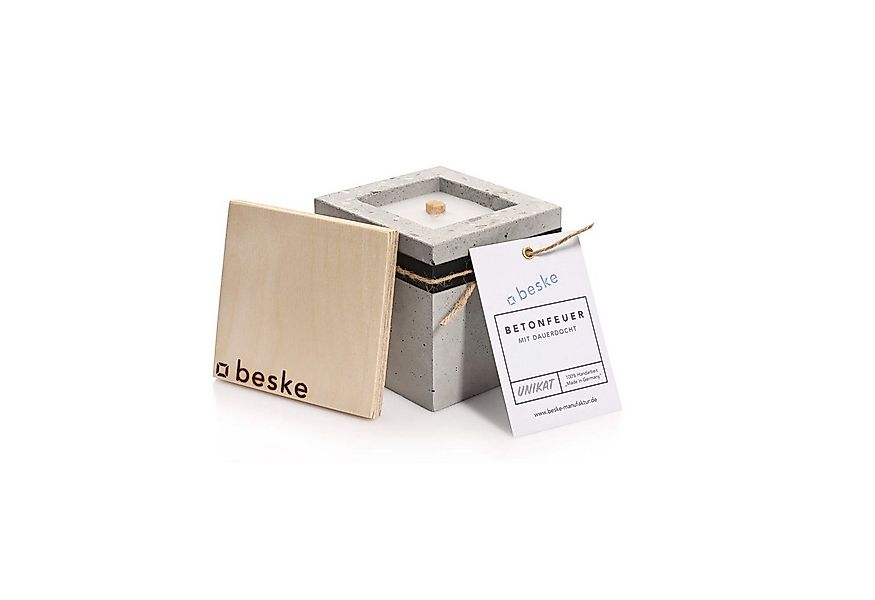 beske Outdoorkerze Betonfeuer® - Pico mit Dauerdocht Kerzenfresser Tischfeu günstig online kaufen