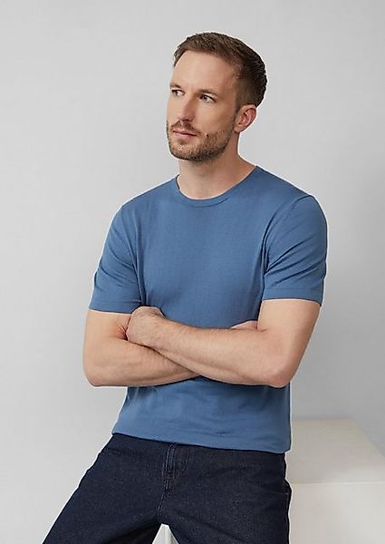 s.Oliver BLACK LABEL Strickpullover Gestricktes T-Shirt aus Baumwoll-Seiden günstig online kaufen