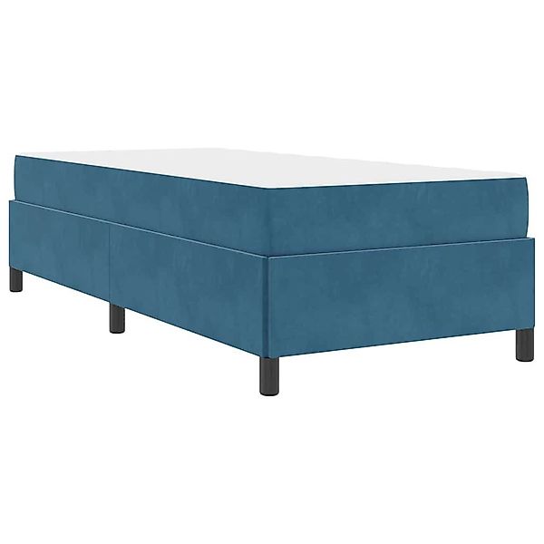 vidaXL Bett Bettgestell mit Matratze Dunkelblau günstig online kaufen