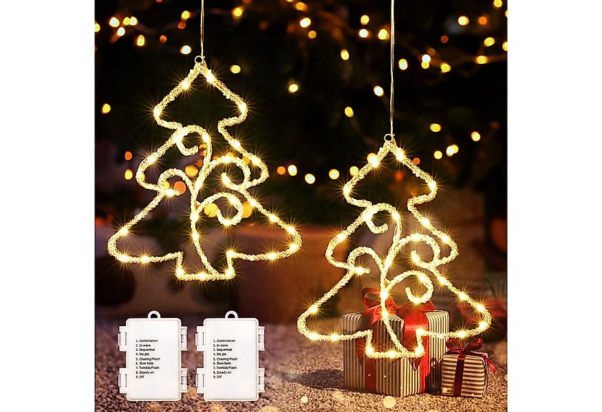 Elegear LED-Lichterkette Lichtervorhang weihnachtsdeko fenster, weihnachtsb günstig online kaufen