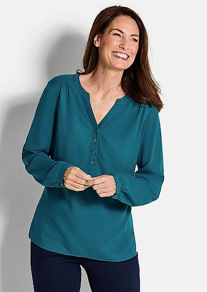 GOLDNER Schlupfbluse Elegante Viskosebluse mit V-Ausschnitt Luftige Bluse m günstig online kaufen