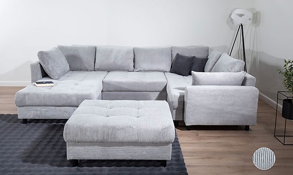 COLLECTION AB Wohnlandschaft »Toni U-Form mit Armlehne« inkl. Hocker und Zi günstig online kaufen