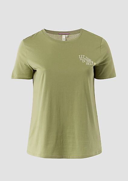 QS Kurzarmshirt T-Shirt aus Baumwolle mit günstig online kaufen