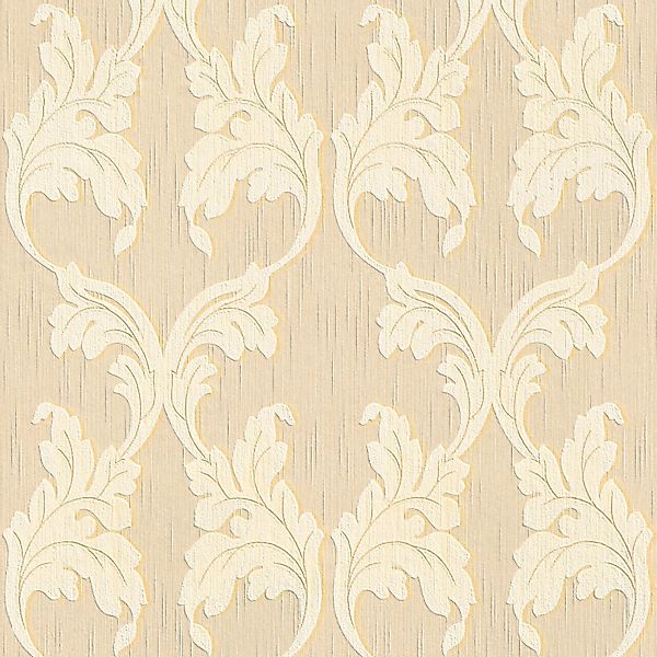 Bricoflor Ornament Vliestapete in Hellgrau Elegante Vlies Textiltapete Grau günstig online kaufen