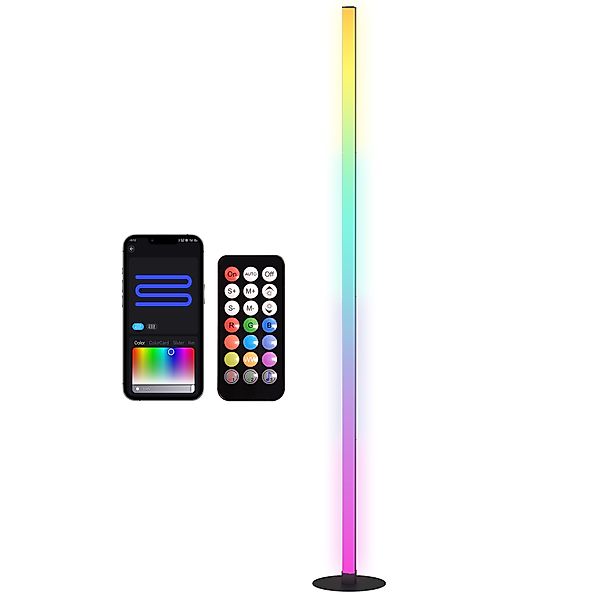 HOMCOM Stehlampe für das Wohnzimmer, LED RGBIC Stehlampe mit APP-Steuerung günstig online kaufen