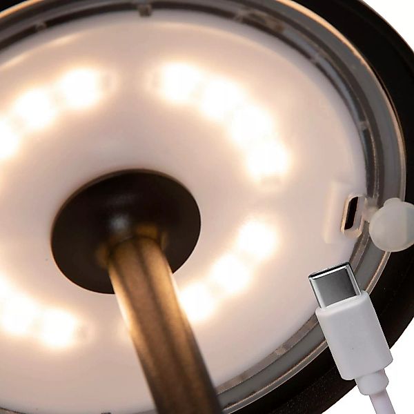 LED Akku Tischleuchte Joy in Schwarz 1,5W 215lm IP54 günstig online kaufen