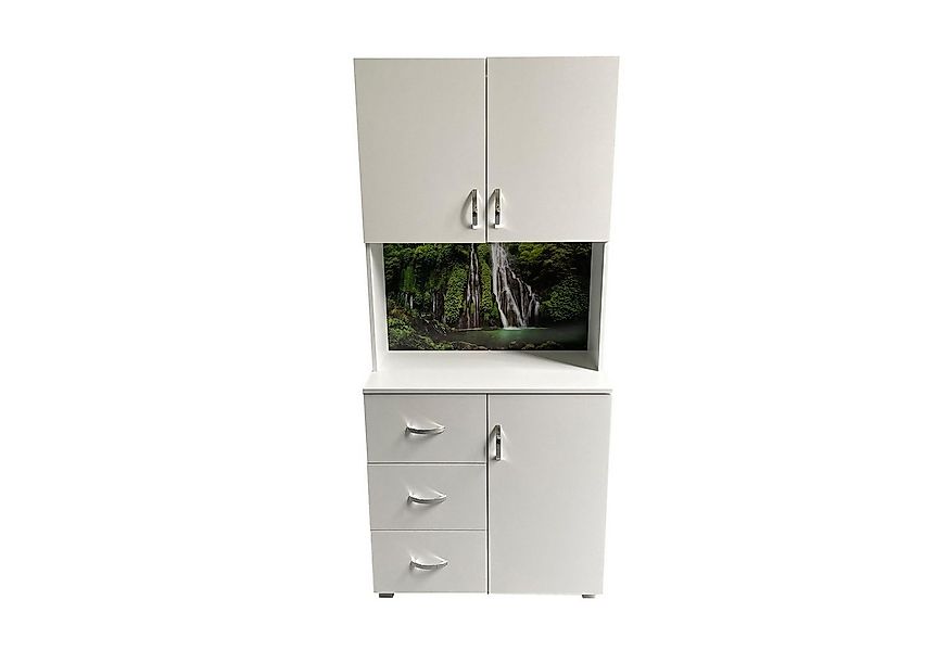 HTI-Living Hochschrank Badschrank Blanca Wellness Motiv Wasserfall (Stück, günstig online kaufen