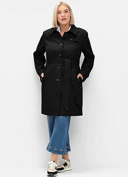 Sheego Langmantel Trenchcoat in wasserabweisender Qualität günstig online kaufen