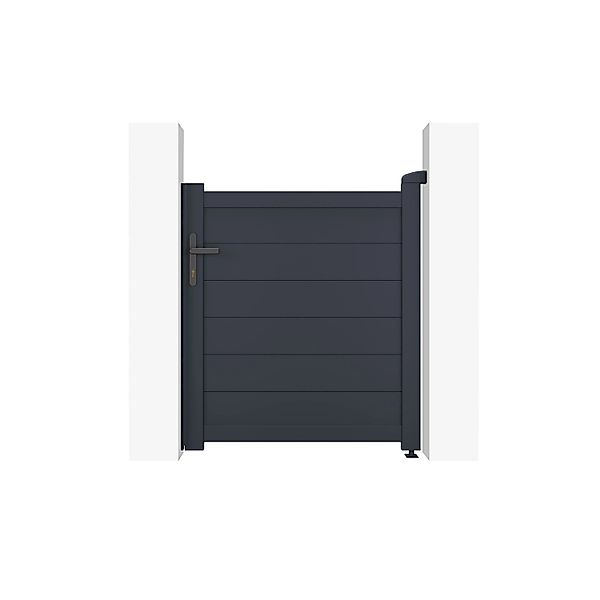 Casanoov Gartentür Aus Aluminium 1M Eiger H 115Cm Grau günstig online kaufen
