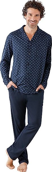 Hajo Pyjama Herren-Schlafanzug Single-Jersey gemustert günstig online kaufen