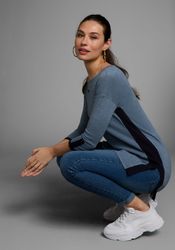 Laura Scott Longpullover mit feinen Kontrastdetails günstig online kaufen