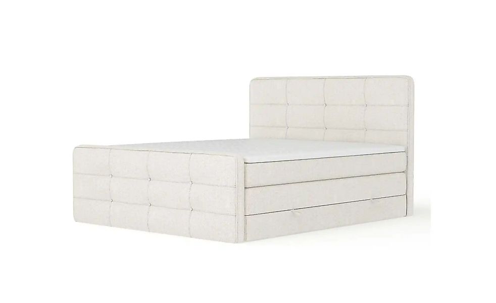 Boxspringbett mit Stauraum   ¦ creme ¦ Maße (cm): B: 184 H: 118 Betten > Ko günstig online kaufen
