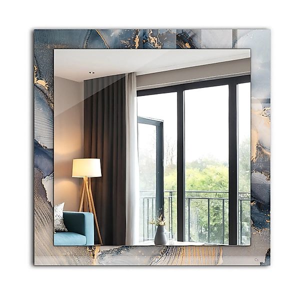Tulup Bedruckte Spiegel Abstrakte Blaue Kunst 60x60 cm Rechteckig Spiegel m günstig online kaufen