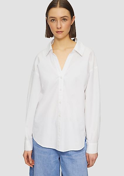 s.Oliver Langarmbluse Popeline-Bluse im Relaxed Fit günstig online kaufen