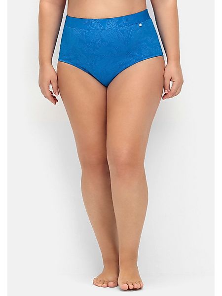 Sheego Bikini-Hose Große Größen mit Blumen-Struktur günstig online kaufen