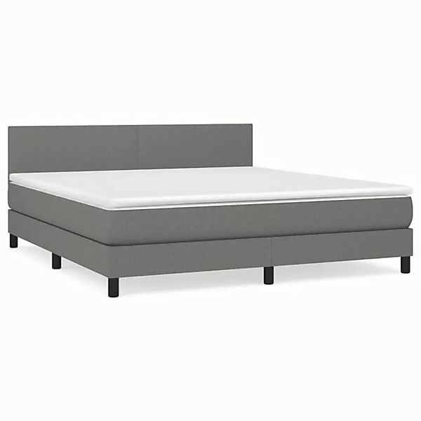 furnicato Bett Boxspringbett mit Matratze Dunkelgrau 180x200 cm Stoff (1-tl günstig online kaufen