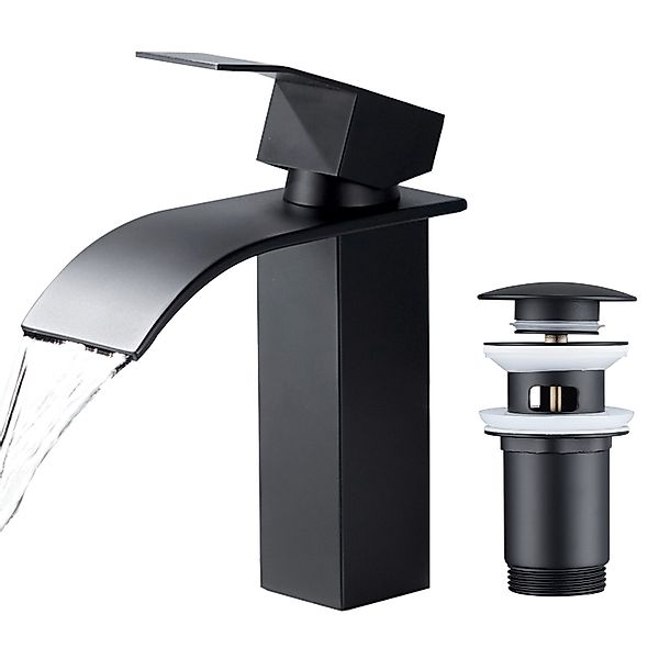 HOMELODY Waschtischarmatur Wasserfall Badarmatur Wasserhahn Badezimmer günstig online kaufen