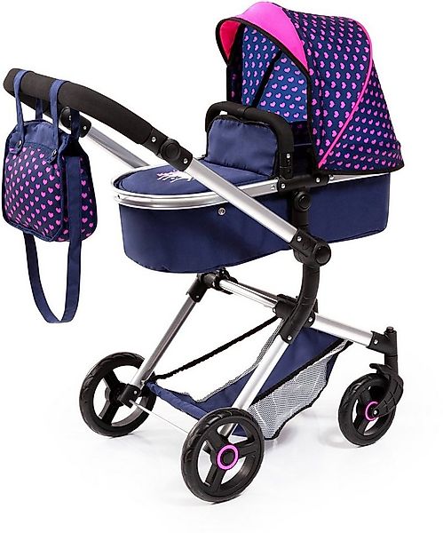Bayer Kombi-Puppenwagen Vario, Blau/Pink, inkl. Wickeltasche günstig online kaufen