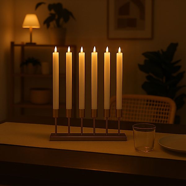 relaxdays LED-Kerze LED Stabkerzen mit Timer günstig online kaufen