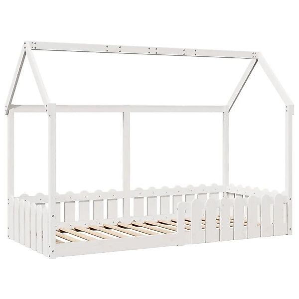 vidaXL Kinderbett Hausbett Weiß 90x200 cm Massivholz Kiefer 850687 günstig online kaufen