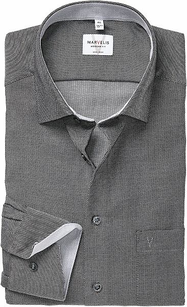 MARVELIS Langarmhemd Businesshemd, modern fit, bügelfrei günstig online kaufen