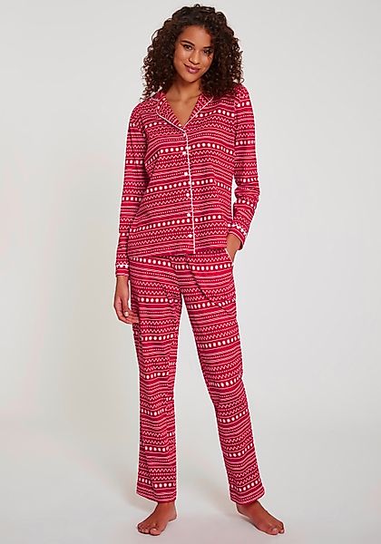 LASCANA Pyjama Set, 2 Stk. tlg., mit Alloverprint günstig online kaufen
