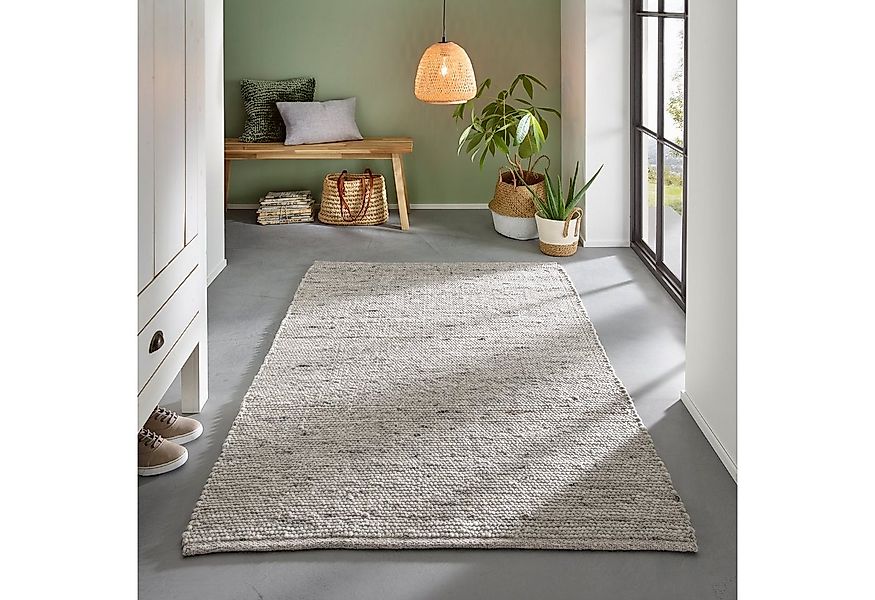 TaCa Home Wollteppich Gewalkter Handweb Woll-Teppich, rechteckig, Höhe: 10 günstig online kaufen