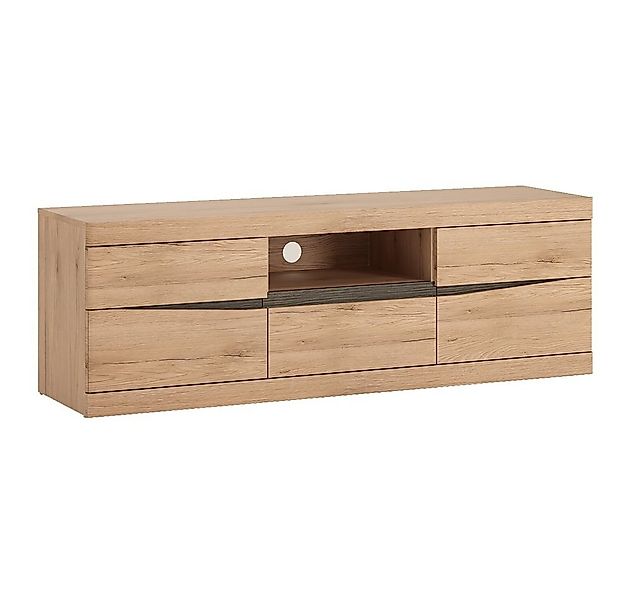 Lomadox Lowboard SANFORD-129, San Remo Eiche hell Nb., 2 Türen, 1 Schubkast günstig online kaufen