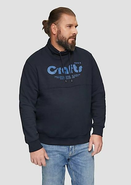 s.Oliver Sweatshirt Sweatshirt mit Frontprint und Snood-Kragen Teilungsnaht günstig online kaufen