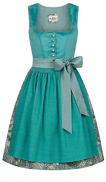 Nübler Trachtenkleid Midi Dirndl Gina in Petrol von Nübler günstig online kaufen