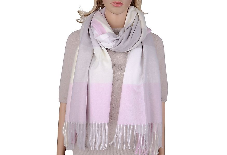 MIRROSI Modeschal weicher und warmer karierter Schal mit Fransen, 70x180cm, günstig online kaufen