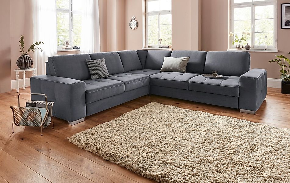 sit&more Ecksofa "Santorini L-Form", mit Federkern und Sitztiefenverstellun günstig online kaufen