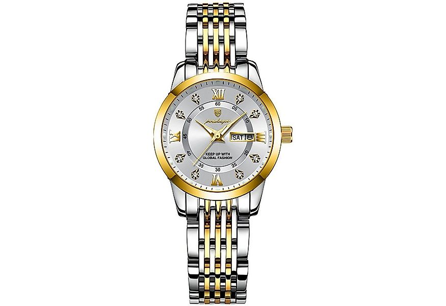 ibettertec Quarzuhr Quarzuhr, Edelstahl Uhr für Damen modisch und leger, (Q günstig online kaufen