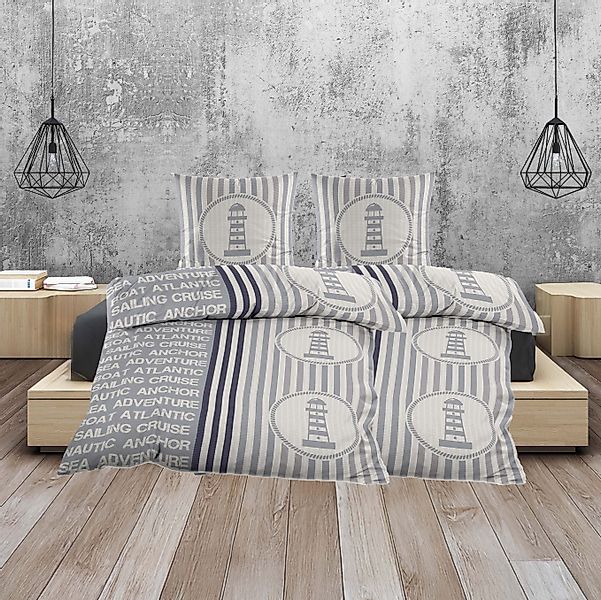 Casa Colori Bettwäsche Seersucker Bettwäsche 135x200 günstig online kaufen