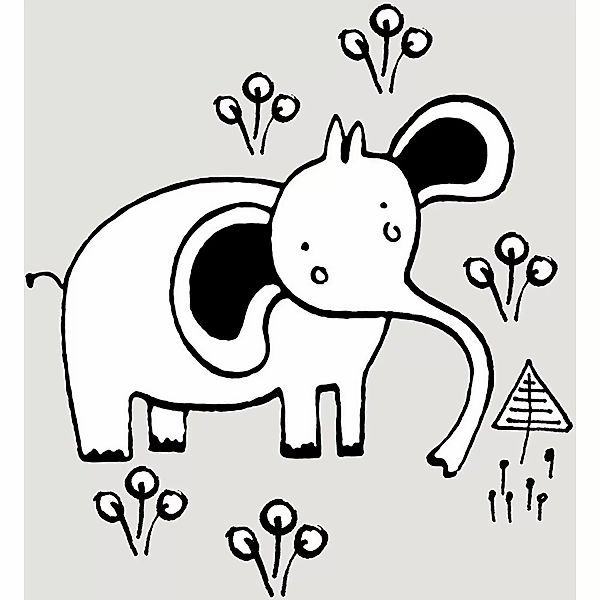 Komar Bild »Scribble Elephant«, Tiere, (1 St.), Wandbild zur Dekoration - o günstig online kaufen