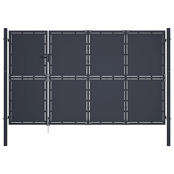 vidaXL Gartentor Stahl 350 x 200 cm Anthrazit 144540 günstig online kaufen
