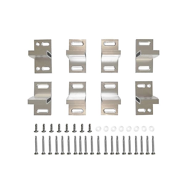 GartenLand T-Beschlag Relax 8er-Set Aluminium Silber inkl. Schrauben günstig online kaufen