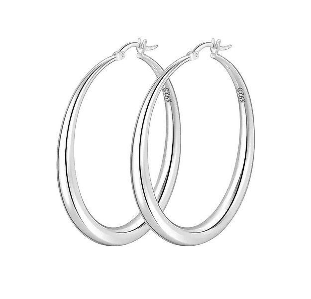 Taffstyle Paar Creolen Stylische Creolen 925 Sterling Silber Damen Ohrringe günstig online kaufen