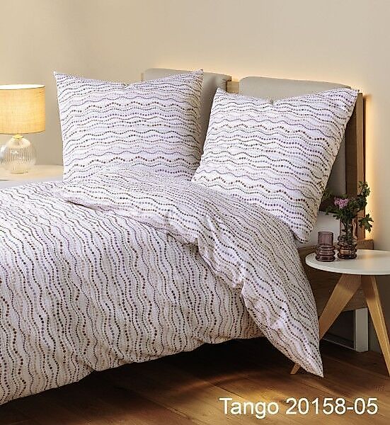 Janine Janine Mako-Soft-Seersucker Bettwäsche TANGO 20158 beere natur Größe günstig online kaufen