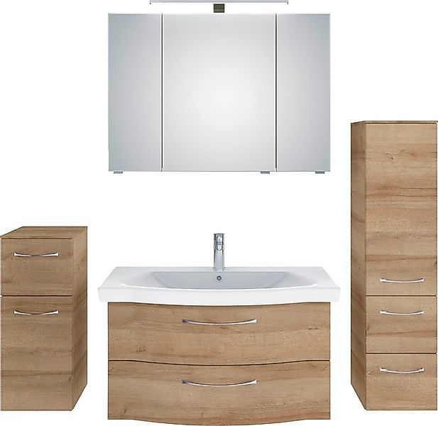 Saphir Badmöbel-Set »6005 Sprint 4-teilig, Keramik-Waschtisch mit LED-Spieg günstig online kaufen