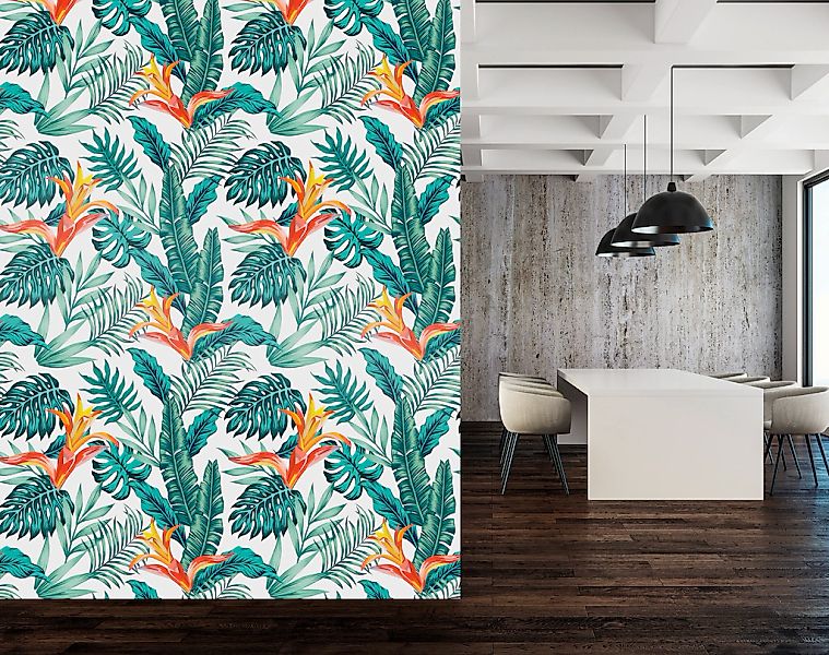 queence Vinyltapete »Beatrix«, floral-geblümt-gemustert-Motiv, 90x250cm, se günstig online kaufen