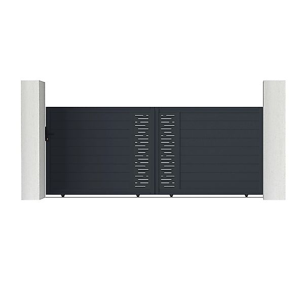Casanoov Schiebetor 4M Arlberg H 160Cm & Gartentür 1M Arlberg H 160Cm Alumi günstig online kaufen
