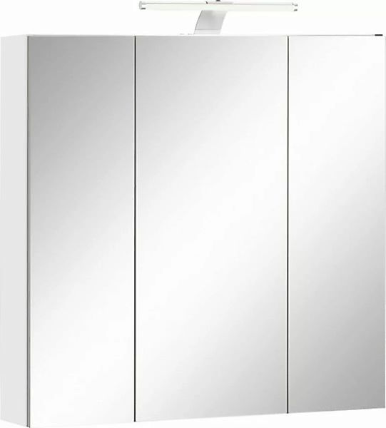 Schildmeyer Spiegelschrank Lagona Breite 70 cm, 3-türig, LED-Beleuchtung, S günstig online kaufen