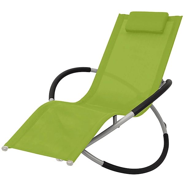 furnicato Sonnenliege Geometrisch Stahl Grün günstig online kaufen